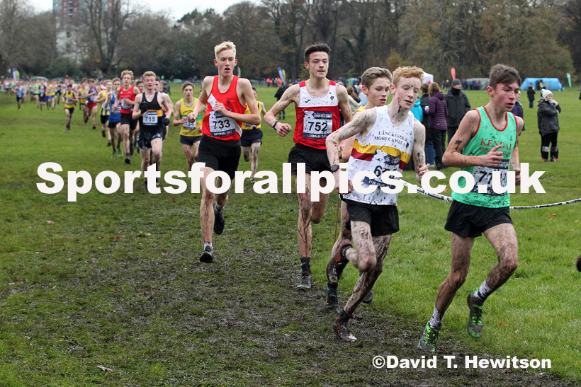 Mens under-17s, 2019 European Cross Country Trials and British Cross Challenge, Sefton Park, Liverpool.  Photo: David T. Hewitson/Sports for All Pics